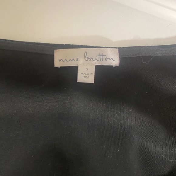 Black Velvet Romper | size small | nine britton - Picture 6 of 6